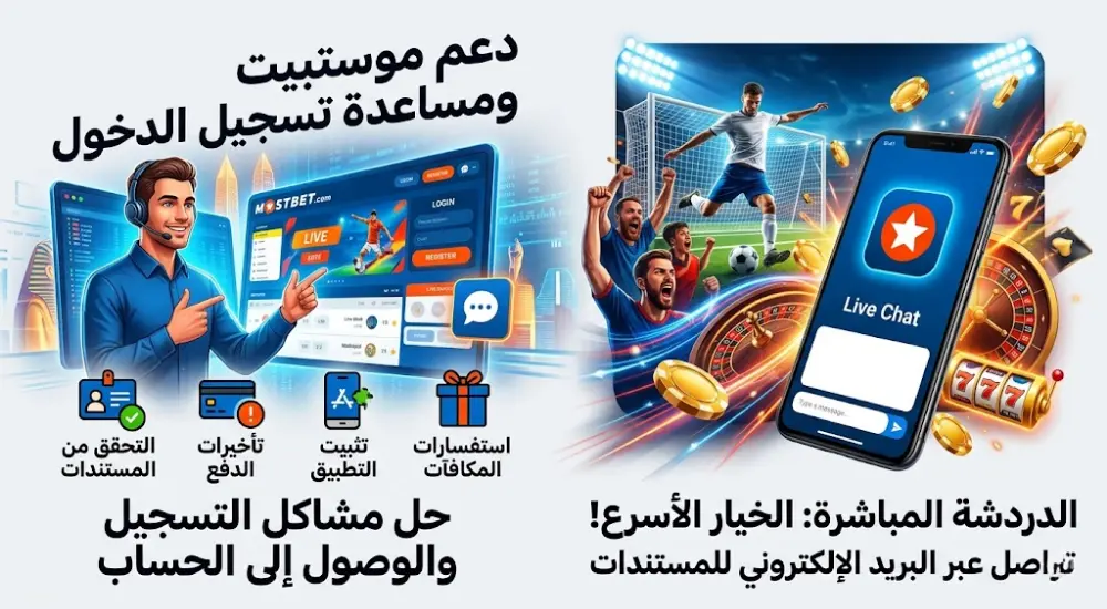 دعم موستبيت ومساعدة تسجيل الدخول